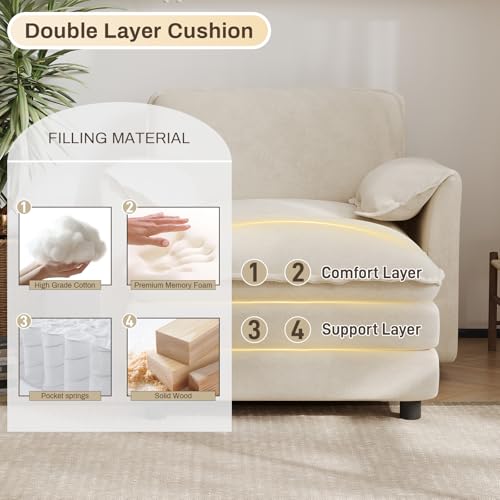 Sillón chenille beige profundo 1 puesto miniatura 3