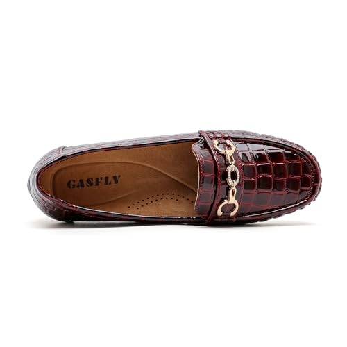 Image of Women's Business Loafers Work Casual Flats Shoes Lightweight Penny PU Leather Slip On Walking Shoes