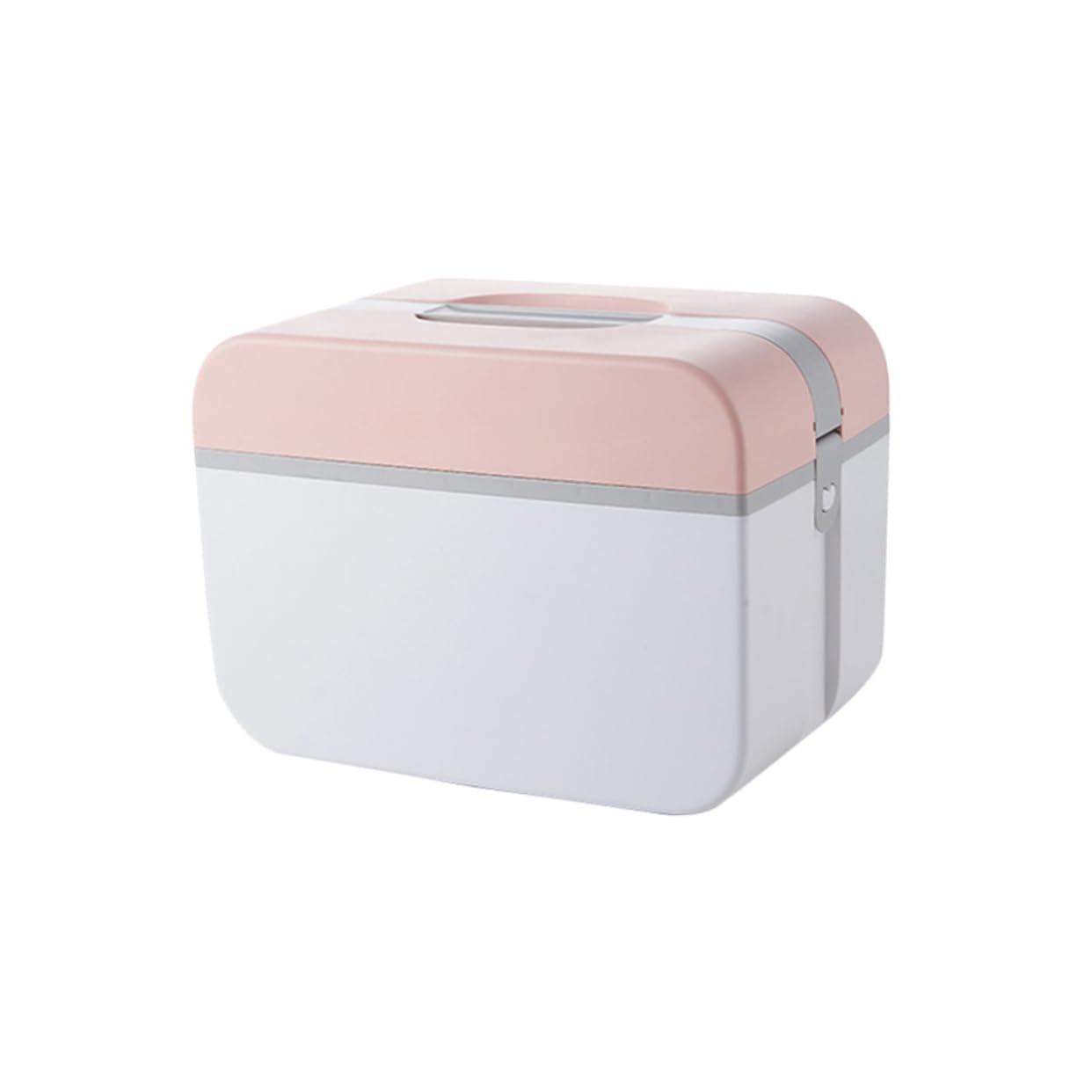 Trousse de plastique multifonctionnelle rose pour stockage pharmacie et urgence santé