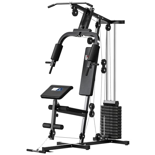 Station de musculation HOMCOM 12 blocs de poids de 5.5 kg pour sculpter tout le corps