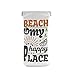 susiyo Beach Is My Happy Place Summer Glasses Case Portable Microfiber PU Leather Soft Sunglasses Bag Eyeglasses Pouch Holder Squeeze Top for Women Men