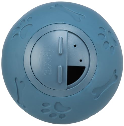 TRIXIE Snackball – Intelligenzspielzeug für Hunde – verstellbare Öffnung – fester Kunststoff – dunkelblau – Ø 11 cm – 3490