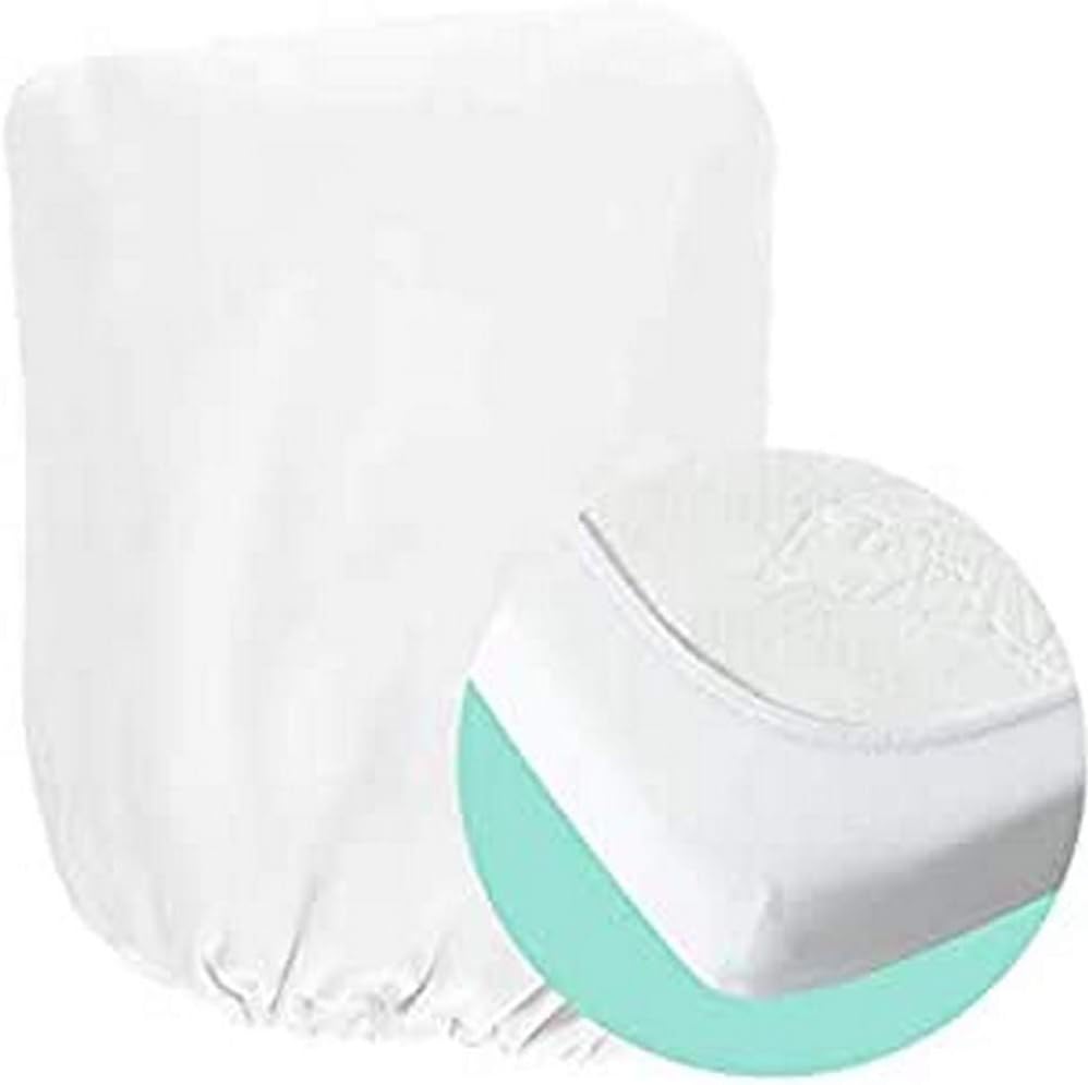 moKee Soft Seagrass Moses Basket Fitted Sheet, White Waterproof