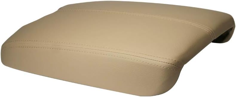 A ABIGAIL Center Console Armrest Cover Repacement Compatible with 2008 2009 2010 2011 2012 Honda Accord Auto Leather Suture Console Lid Cover Replacement (Beige)