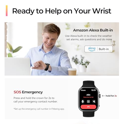 Anyloop ALW10-PRO Smart Watch [Gps, Alexa Built-In], 24/7 Heart Rate Monitor With Hrv, Spo2/Stress/Sleep Tracker, Calls & Messages, 3Atm Waterproof, 12-Day Battery, 100+ Sport Modes Fitness Smart Watches thumb #3