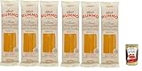 Rummo Linguine N°13 6 × 500 g – Bronce dibujado, Lenta Lavorazione, estable y resistente a mordeduras, pasta ideal para vongole pesto y tomate sugo, pack de cocina y gastro + polpa italiana gourmet