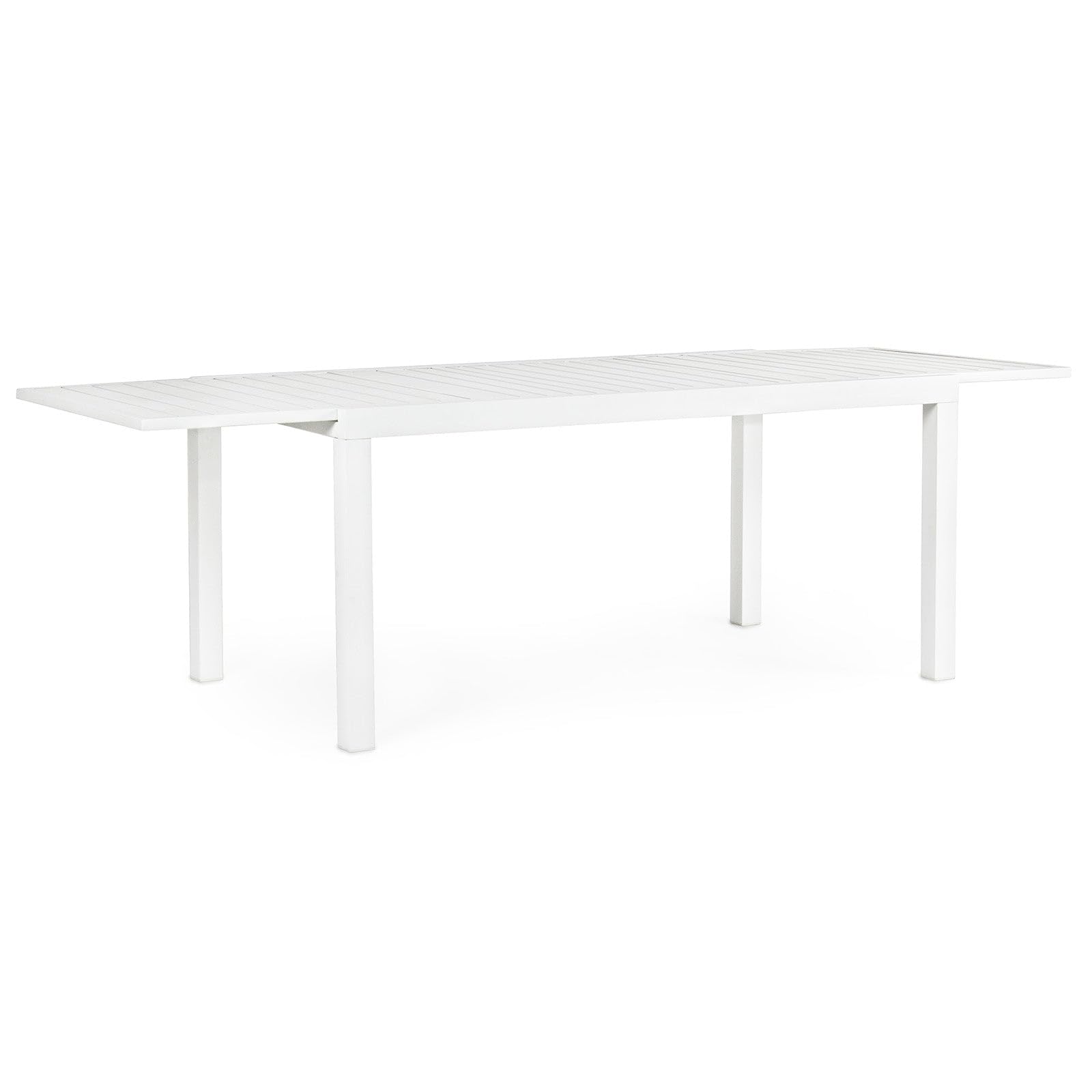 Decor Space Tavolo allungabile Fuerteventura in alluminio Bianco dogato da esterno per giardino (Tavolo/160-240 x 90 cm)
