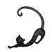 Ularmo 2015 New Popular Gothic Punk Temptation Ear Cuff Wrap Clip Earring (Cat Black)