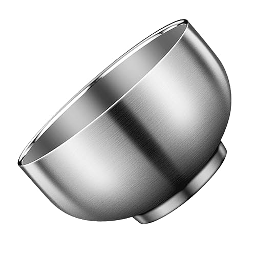 GRIRIW Stainless Steel Noodle Bowl Soup and Salad Serving Bowl for Home Restaurant and Hotel Use for Noodles Grains Pasta Fruits and More