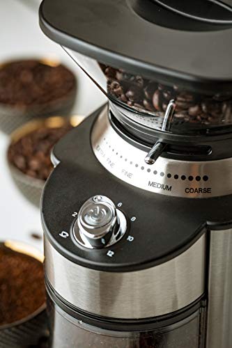 Adler Camry Cr 4443 Coffee Grinder Burr Grinder Black Silver - 6