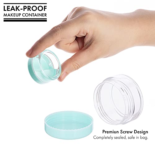 40Pcs 10 Gram Plastic Cosmetic Containers with Lids for Lotion, Creams, Toners, Lip Balms, Makeup Samples Jars BPA free (10g-40pcs, green)4