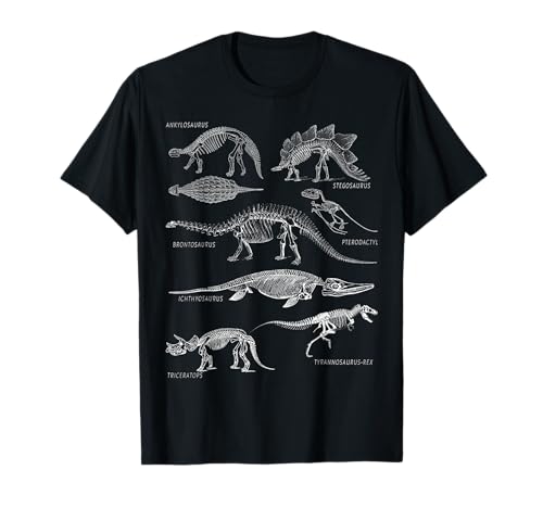 Dino Skelett Tee Dinosaurier Kunst Kleidung...