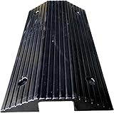 Rampas De Goma para Cobertizos, Rampa De Puerta Antideslizante para Puertas Exteriores/Rampa De Puente Rampa De Entrada para Andadores Y Sillas De Ruedas, con Ranuras De Drenaje, Tamaño: 80X50X10Cm
