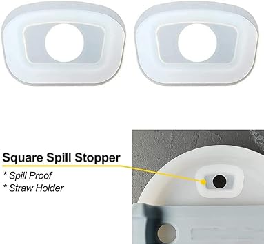 Silicone Spill Proof Stopper Tumbler Accessories Dust-Proof Spill-Proof Leak-Proof Stopper for Car Tumbler Compatible with Stanley Cup 1.0 40oz/ 30oz (1 Set / 3 pcs)