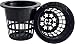 2 inch Net Pots Cups Heavy Duty Round Wide Rim Design - Orchids Aquaponics Hydroponics Slotted Mesh (Cz Garden All Star - 50 Black)