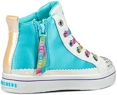 Skechers girls Twi-lites Sneaker, White/Multi, 1 Little Kid US | Image 3