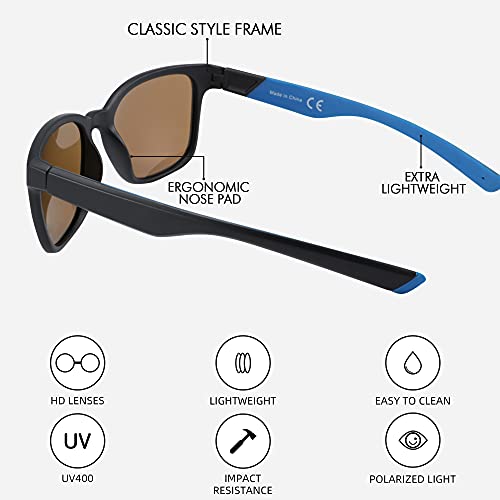 Image of ZENOTTIC Polarized Sunglasses for Men UV400 Protection Square Sun Glasses
