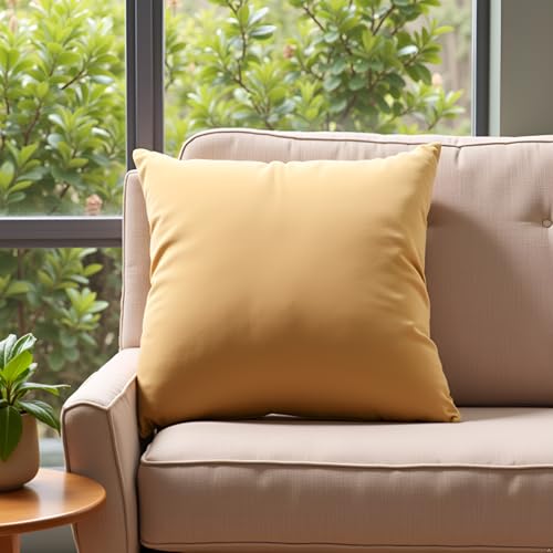 Image of SAJAVAT HOME Pure Velvet Cushion Cover | Versatile Home Decor for Sofa, Bed, or Chair | 18x18 INCHES / 45x45 CMS | Light Orange (Pack of 1)