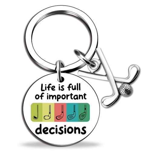 igvean Golf Gifts for Women Men Golfing Keychain Golf Accessories Best Gifts for Golfers Team Player Funny Birthday Christmas Gift for Golfers Tournament Present