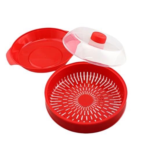 Microwave Steamer, Heat-Resistant Veggie Steamer, 8.27x8.27x7.09 inches Quick Healthy Kitchen Utensils with Lid, Steam Cooking for Home Dormitory Hotel Restaurant and Meal Prep Use