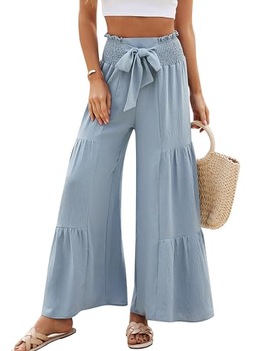 Blooming Jelly Women Casual Pants Wide Leg Trousers High Waisted Pant Trendy Vacation Outift 2025