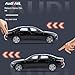 Haochi 1:24 Officially Licensed Audi A6L Alloy Diecast Model Car - Opening Doors, Lights & Sounds with Horn, Pull Back Action, Shock Absorption, Steering & Foldable Side Mirrors (Golden)