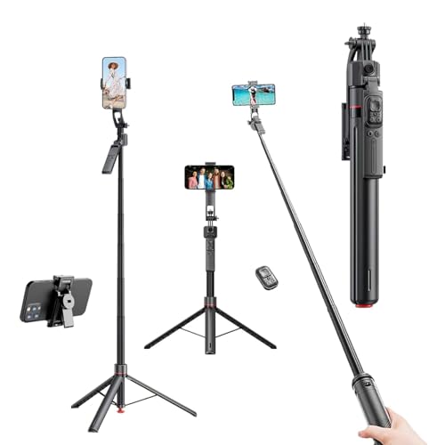 Image of Kratos K28 Premium Advanced AI Powered 70 Inch Auto Pop Up Aluminium Tripod with Smart Sensor,Auto Face Tracking,360 Rotating Stand for Professional Suitable for Mobile & Camera Vlogging