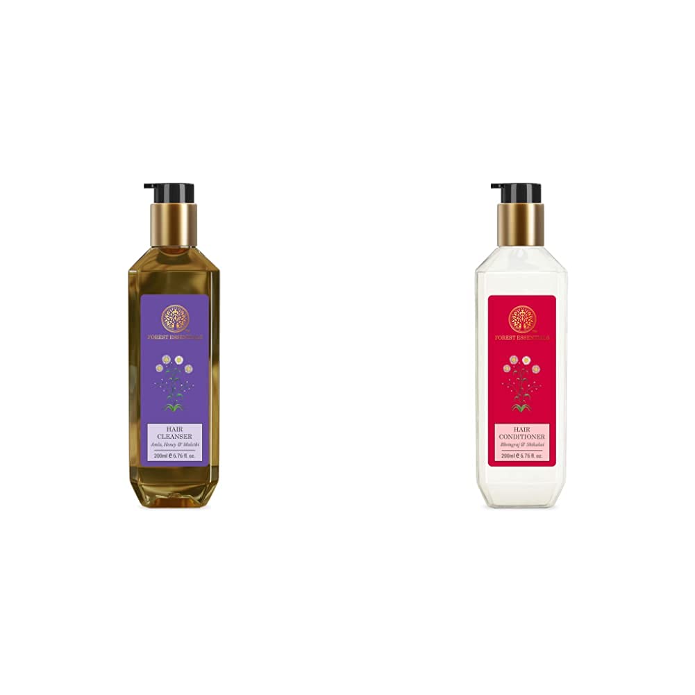 Forest Essentials Hair Cleanser, Amla, Honey and Mulethi, 200ml & Forest Essentials Hair Conditioner, Bhringraj and Shikak... - Review, Price and Buying Guide