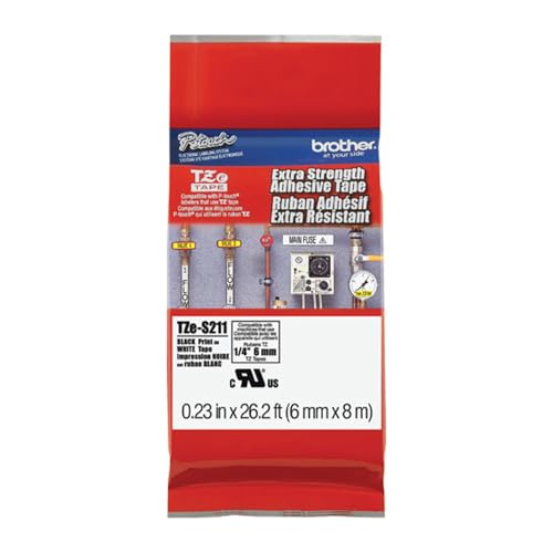 Ruban TZE-S211 anti-décollage 6mm pour identifier les surfaces difficiles