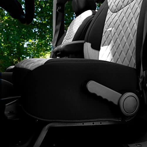 We Are Young Life Is Fun™ Custom Fit Seat Covers For Jeep Wrangler Jk 4 Door For Years 2007-2018 Front Set Automotive Seat Covers Neoprene And Neosupreme Water Resistant Gray Car Seat Covers #TOP3