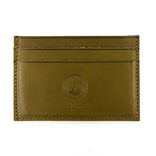 [マフ ピント] レザー カードケース ユニセックス (07.オリーブ, レギュラー)