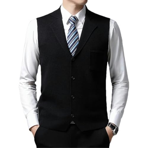Anti-pilling Autum Lapel Knit Cardigan Casual Korean Sweater Sleeveless Vest