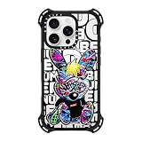 CASETiFY バウンス MagSafe対応 iPhone 16 Pro ケース [耐衝撃性 / 6.5mからの落下試験をクリア (MIL規格6倍相当) / ワイヤレス充電およびMagsafe対応] - Punny SD - クリア ブラック