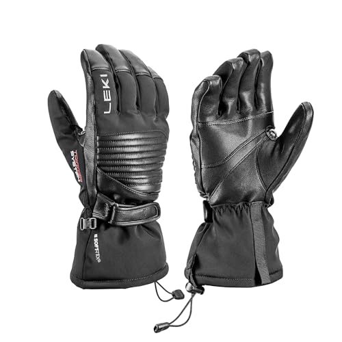 LEKI Xplore S Primaloft Gold Insulated Waterproof Gloves for Skiing, Snowboarding, & Cold Weather - Black - X-Large