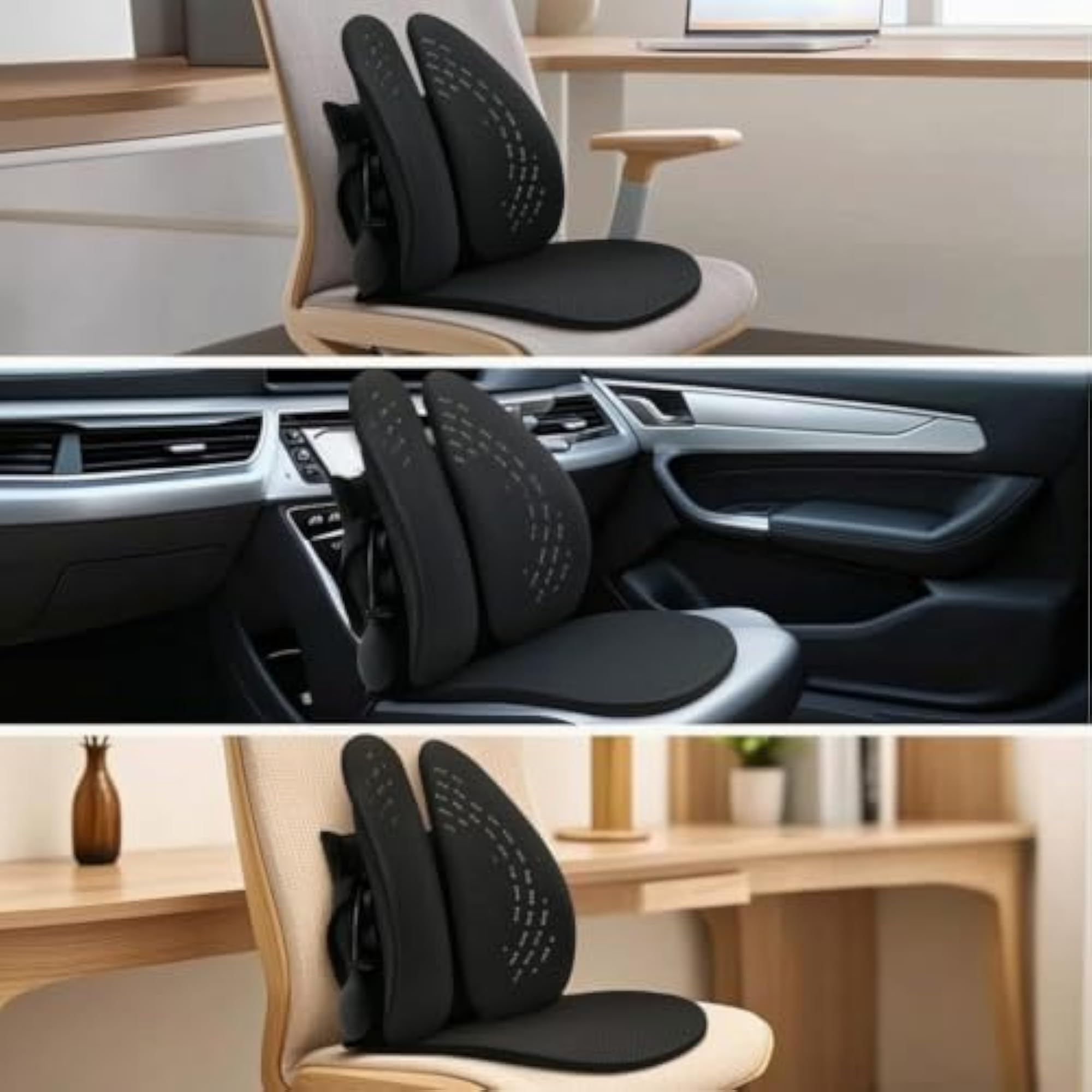 Ergonomic Support Cushion Contoured Back Support