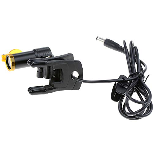 ORILAO 5W Wire Clip Headlamp no Battery no Plug Adjustable Filter for Lab Magnifier Magnification Loupe Binocular (Plastic Clip)