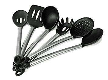 ChefzPros Nonstick Silicone Kitchen Utensil Set - Black