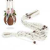 Necamocu Extra Sturdy Macrame Plant Hanger with No Tassel, Elegant Hanging Plant Holder for Indoor P