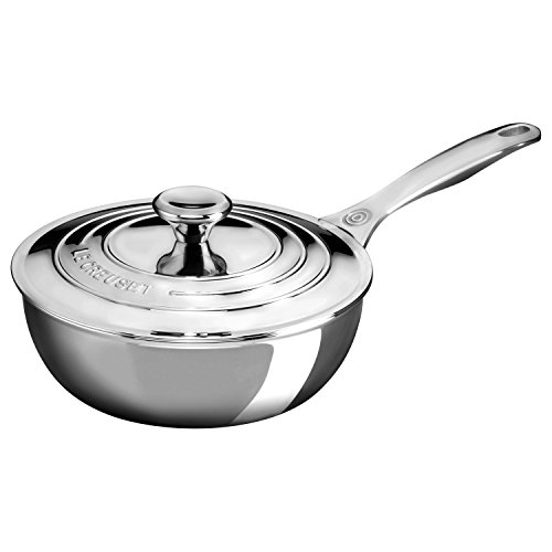 Le Creuset Tri-Ply Stainless Steel 2 Quart Saucier Pan