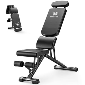 Adjustable Weight Bench for Home Gym with Headrest – Foldable Workout Bench Press, 800lb Capacity for Exercises Incline Flat Decline Sit-Ups