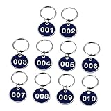 BESPORTBLE 1packung Aluminium Nummern Schlüsselanhänger Mit Ring Nummerierte Id Tags Organisation Von Schlüsseln Karten Und Gepäck Langlebig Und Wasserfest