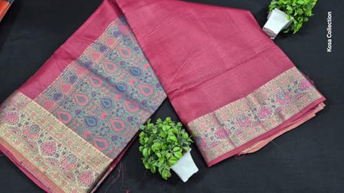 Generic magenta traditional silk saree – image 4