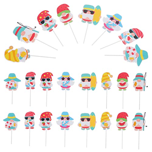 PRETYZOOM 160 Pçs Decoração De Bolo De Gnomo Decoração Havaiana Charme À Beira-Mar Decoração De Bolo