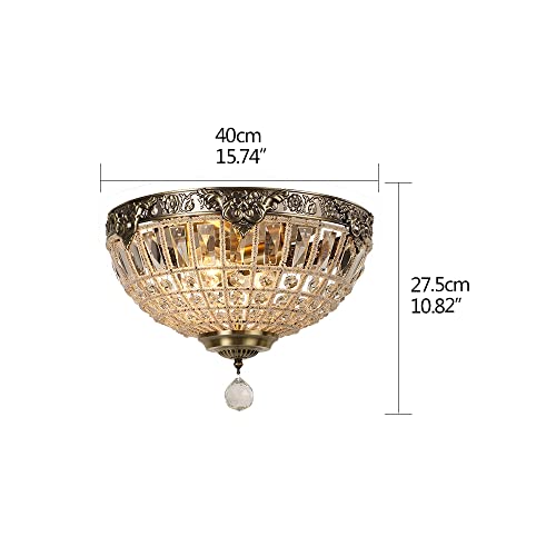 Firvre Retro Crystal Ceiling Light Adjustable Hanging Antique Bronze Ceiling Lighting Fixture French Empire Palace Luxury Chandelier E26 For Living Room Bedroom Bathroom Hotel #TOP6