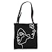 Faces Aesthetic Line Art Black Tote Bag