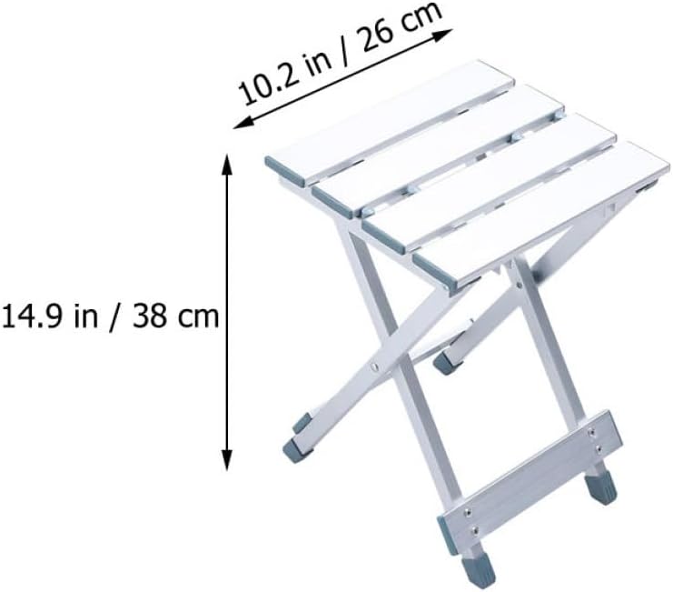 PRETYZOOM Portable Folding Stool Aluminum Alloy Ideal for Camping Garden Fishing