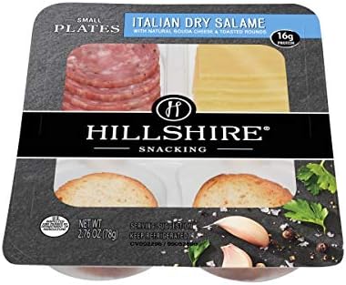 Hillshire Farm Italian Dry Salame with Natural Gouda Cheese and Toasted Rounds, 2.76 Ounce -- 12 per case.