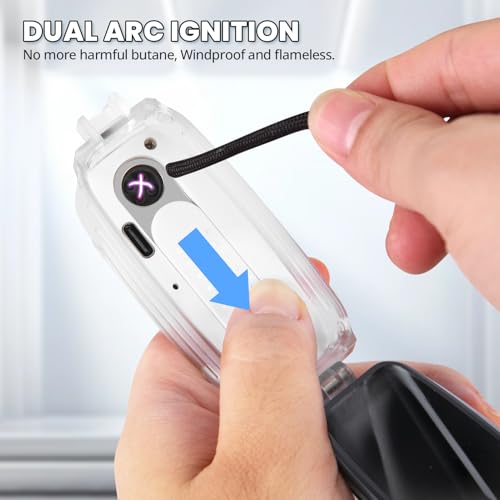 Encendedor eléctrico recargable USB con linterna LED miniatura 2