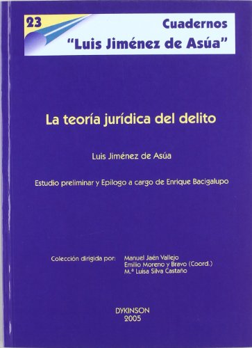 Portada de La teoría jurídica del delito
