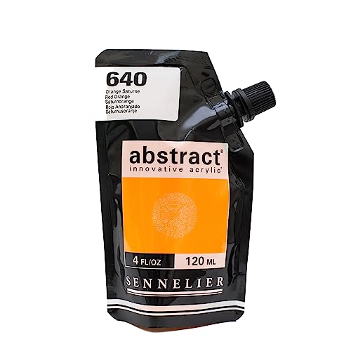 Abstract Acrylic Paint Pouches 120ml Red Orange 640
